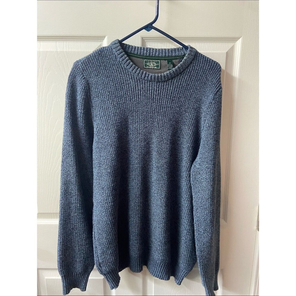 G.H. Bass & Co. Men's Crewneck Sweater in Heather Blue lg
